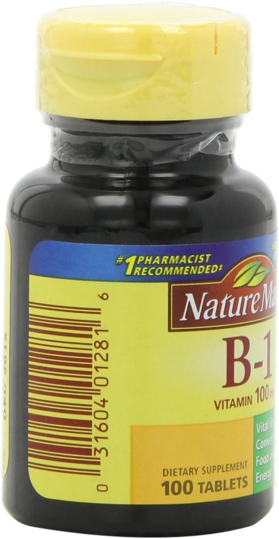 image:imageNature Made Vitamin B1 100mg Thiamine B1 Supplement for Energy Metabolism Support 100 Tablets 100 Day SupplyUnflavored