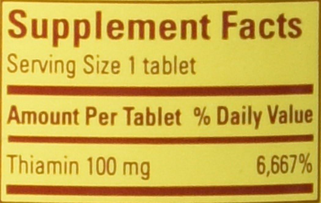 image:imageNature Made Vitamin B1 100mg Thiamine B1 Supplement for Energy Metabolism Support 100 Tablets 100 Day SupplyUnflavored
