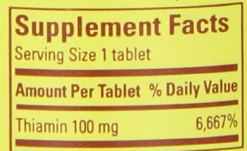 image:imageNature Made Vitamin B1 100mg Thiamine B1 Supplement for Energy Metabolism Support 100 Tablets 100 Day SupplyUnflavored