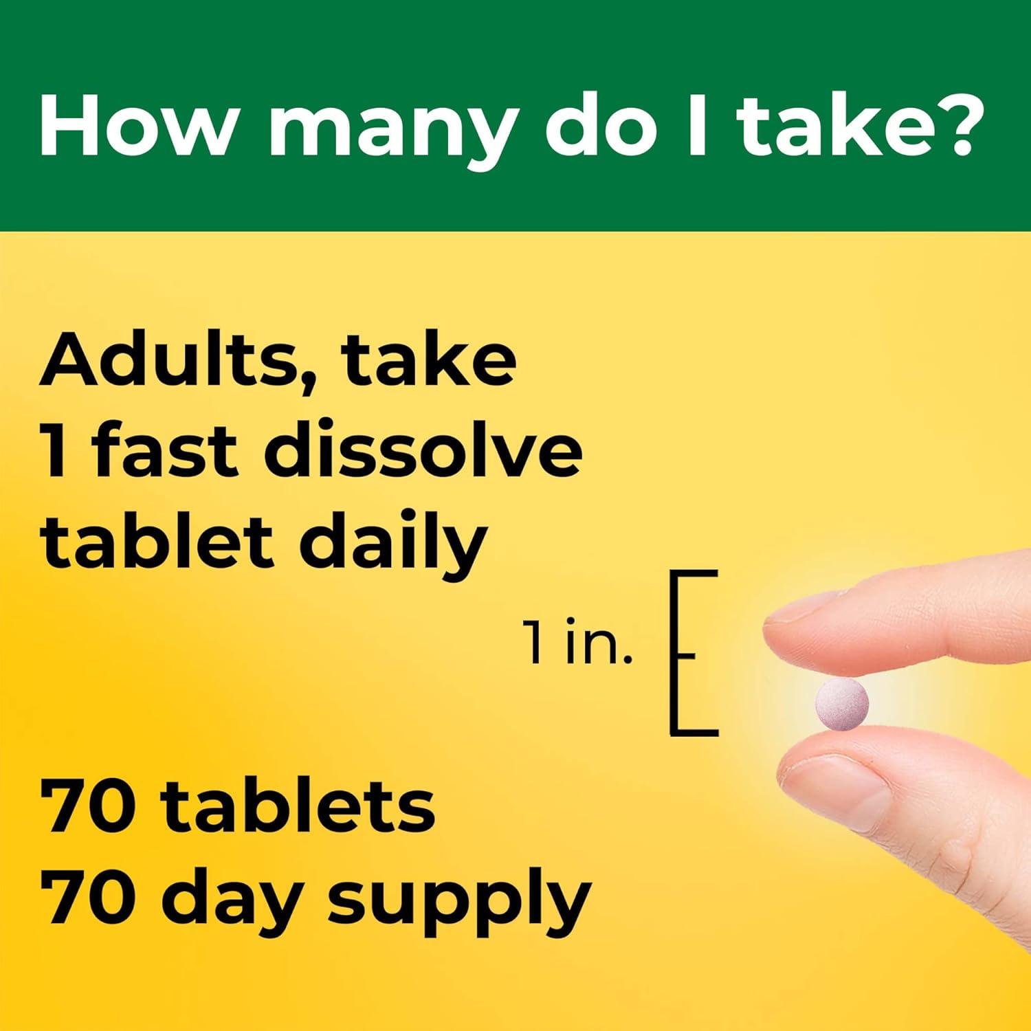 image:imageNature Made Vitamin D3 5000 IU 125 mcg Extra Strength Vitamin D Supplement for Immune Support 70 Sugar Free Fast Dissolve Tablets 70 Day Supply70 Count Pack of 2