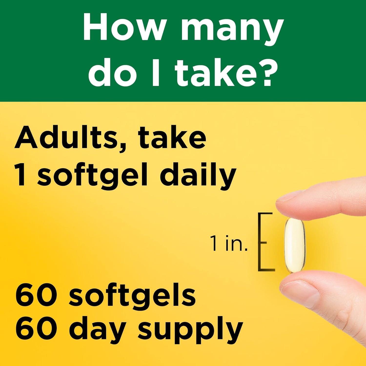 image:imageNature Made Vitamin E 450 mg 1000 IU dlAlpha Softgels 60 Count for Antioxidant Support Pack of 3Unflavored