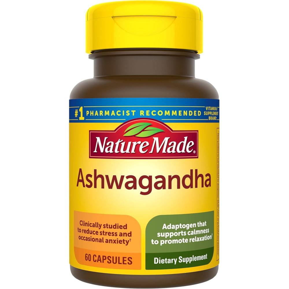 image:imageNature Made Ashwagandha Capsules 125mg for Stress Support Ashwagandha Supplements 60 Capsules 60 Day Supply60 Count Pack of 1