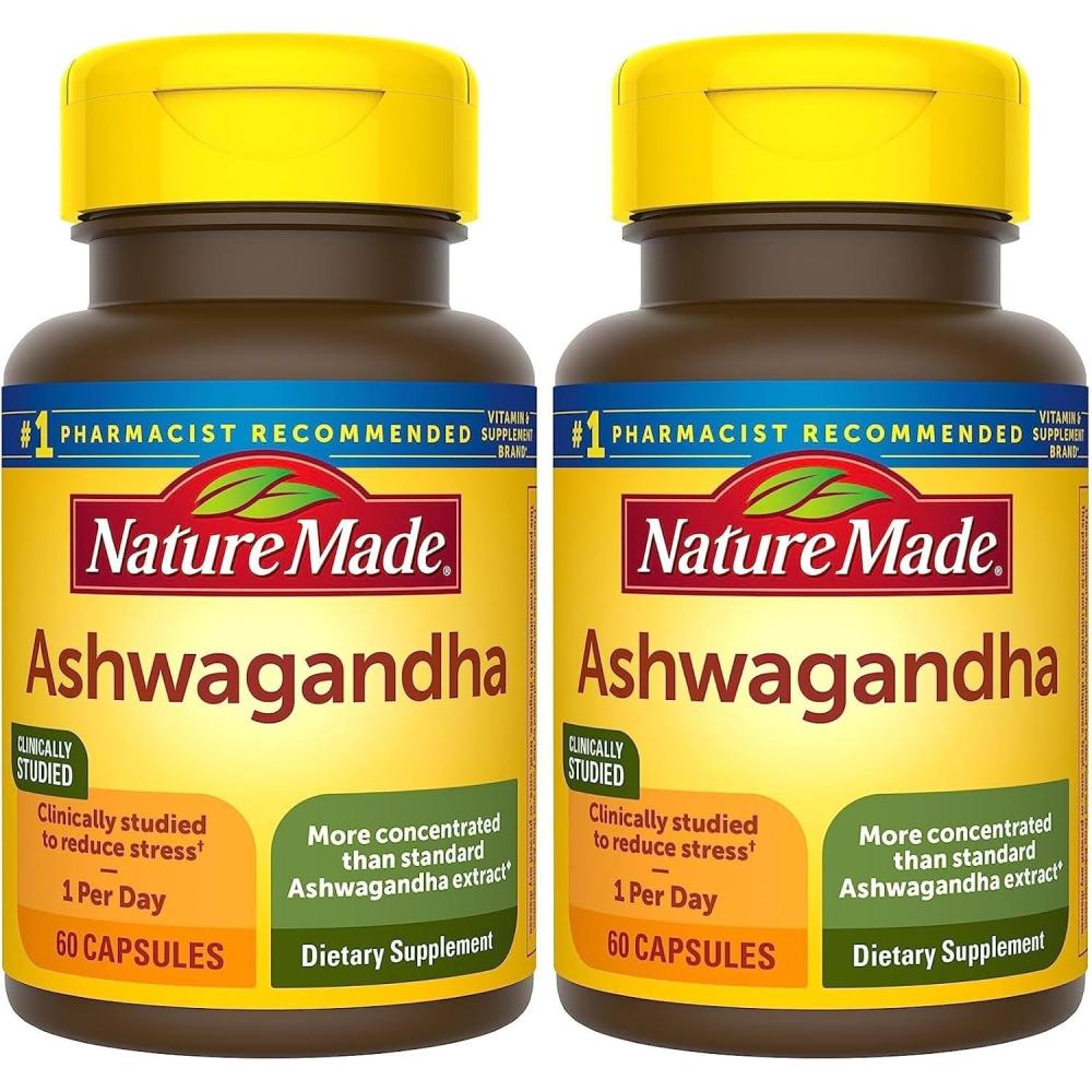 image:imageNature Made Ashwagandha Capsules 125mg for Stress Support Ashwagandha Supplements 60 Capsules 60 Day Supply60 Count Pack of 2