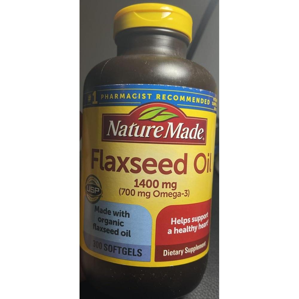 image:imageNature Made Extra Strength Flaxseed Oil 1400 mg Fish Free Omega 3 Supplement Dietary Supplement for Heart Health Support 100 Softgels 100 Day Supply1 Count Pack of 300