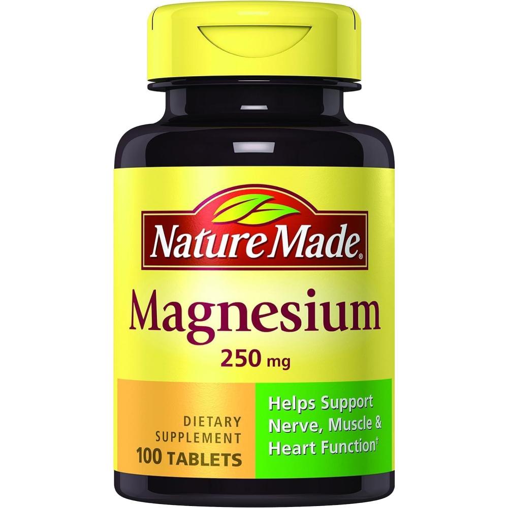image:imageNature Made Magnesium 250 mg Magnesium Supplements for Men and Women Support for Muscle Heart Bone and Nerve Health 90 Softgels 90 Day Supply100 Count Pack of 6
