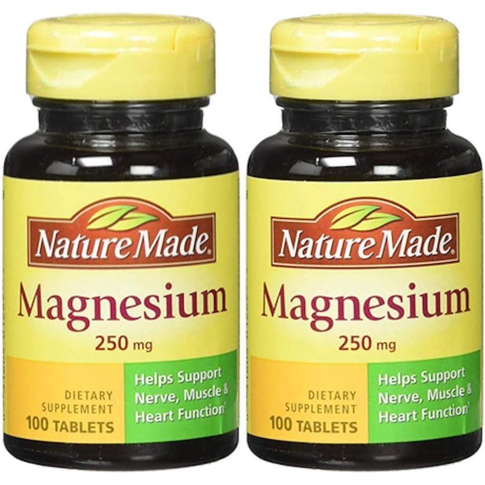 image:imageNature Made Magnesium 250 mg Magnesium Supplements for Men and Women Support for Muscle Heart Bone and Nerve Health 90 Softgels 90 Day Supply100 Count Pack of 2