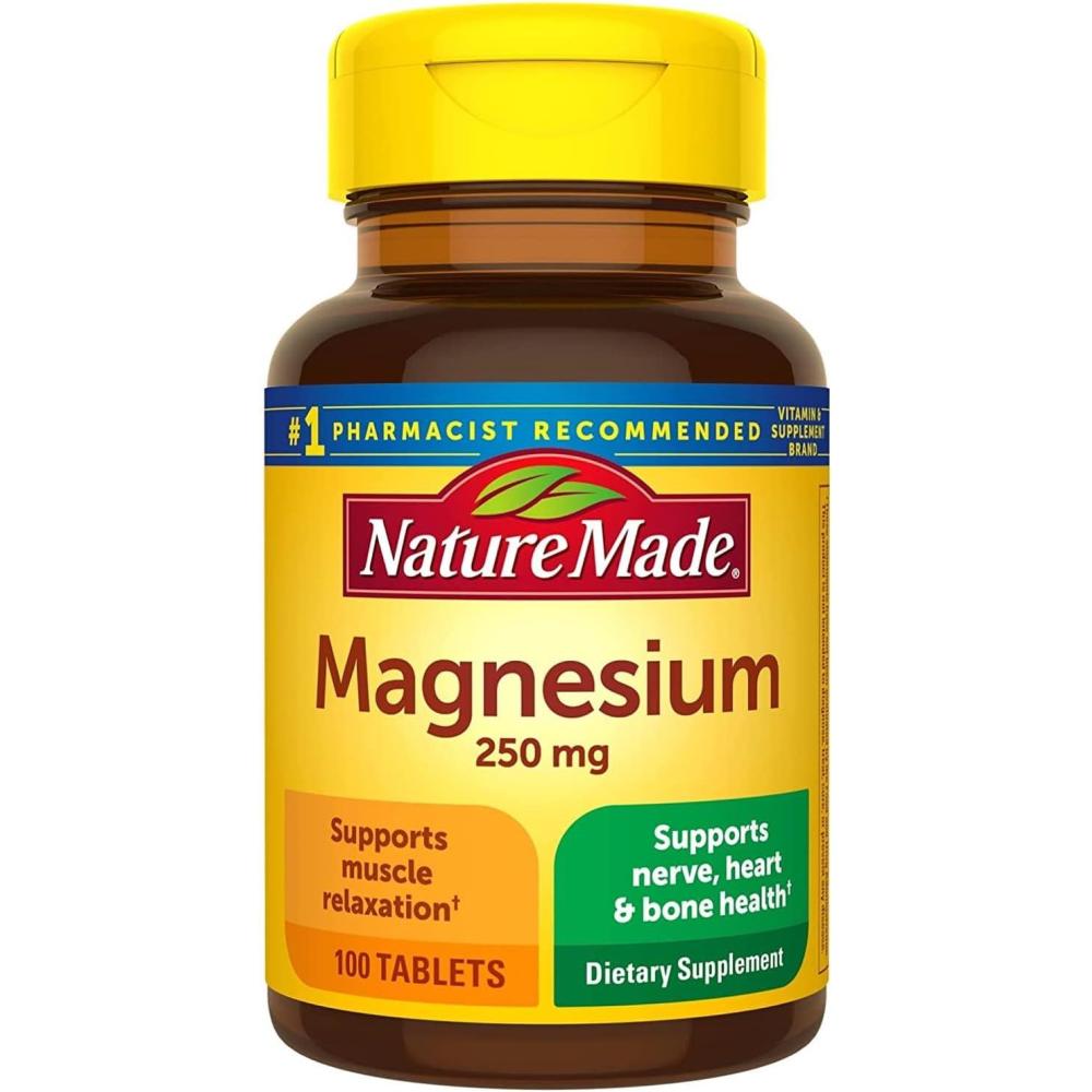image:imageNature Made Magnesium 250 mg Magnesium Supplements for Men and Women Support for Muscle Heart Bone and Nerve Health 90 Softgels 90 Day Supply100 Count Pack of 1