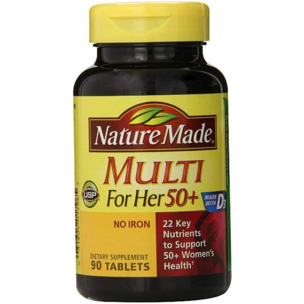 image:imageNature Made Multivitamin For Women 50 No Iron Multivitamins for Women 50 Plus Daily Nutritional Support Nature Made Multi Vitamins 90 Tablets 90 Day Supply90 Count Pack of 5