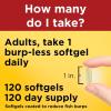 Nature Made Burp Less Fish Oil Omega 3 Supplements, 1200 mg Softgels, EPA DHA Omega 3 Fish Oil Supplements for Healthy Heart Support, 60 Softgels, 30 Day Supply(120 Count (Pack of 1))