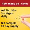Nature Made CoQ10 300mg per 3 Softgels, CoQ10 Supplement for Heart Health & Antioxidant Support, 120 Softgels, 40 Day Supply