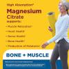 Nature Made Extra Strength Dosage Magnesium Citrate Tablets, High Absorption Magnesium Citrate 400mg Per Serving, Bone and Muscle Support, 60 Tablets, 30 Day Supply