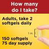 Nature Made Fish Oil Omega 3 Supplements, 1200 mg Softgels, Omega 3 Fish Oil for Healthy Heart Support, 150 Softgels, 75 Day Supply
