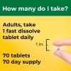 Nature Made Vitamin D3 5000 IU (125 mcg) Extra Strength, Vitamin D Supplement for Immune Support, 70 Sugar Free Fast Dissolve Tablets, 70 Day Supply(70 Count (Pack of 1))
