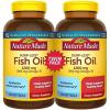 Nature Made Burp Less Fish Oil Omega 3 Supplements, 1200 mg Softgels, EPA DHA Omega 3 Fish Oil Supplements for Healthy Heart Support, 60 Softgels, 30 Day Supply(150 Count (Pack of 2))