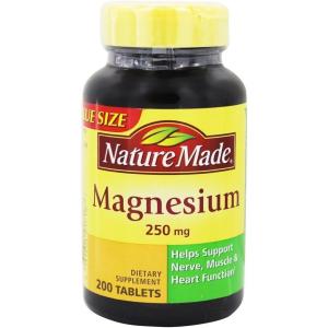 Nature Made Magnesium 250 mg, Magnesium Supplements for Men and Women, Support for Muscle, Heart, Bone and Nerve Health, 90 Softgels, 90 Day Supply(200 Count (Pack of 3))
