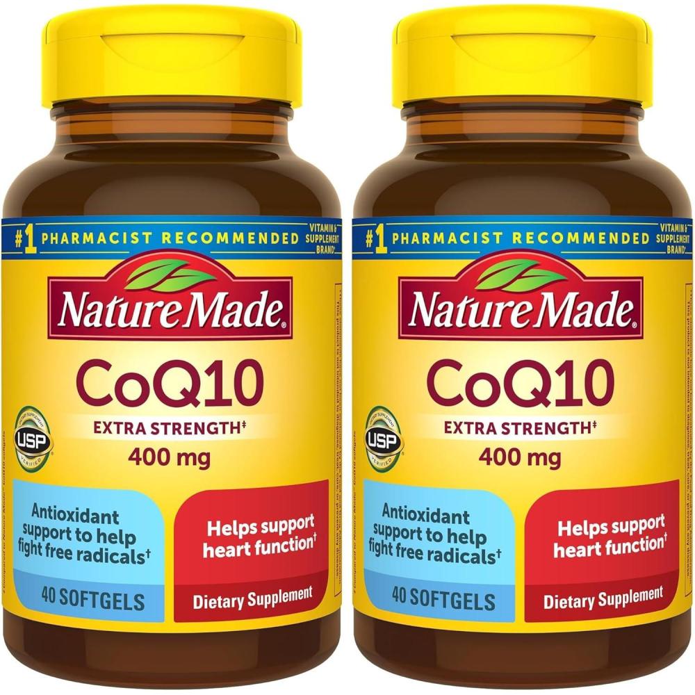 image:imageNature Made CoQ10 400mg Softgels Dietary Supplement for Heart Health Support 40 Count 40 Day Supply40 Count Pack of 2