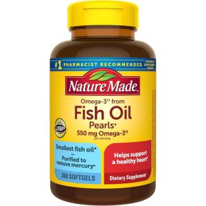 Nature Made Omega 3 Fish Oil Supplements, 550mg Per Serving, Fish Oil Omega 3 Supplements as Ethyl Esters for Healthy Heart Support, 300 Softgels, 100 Day Supply(300 Count (Pack of 1))